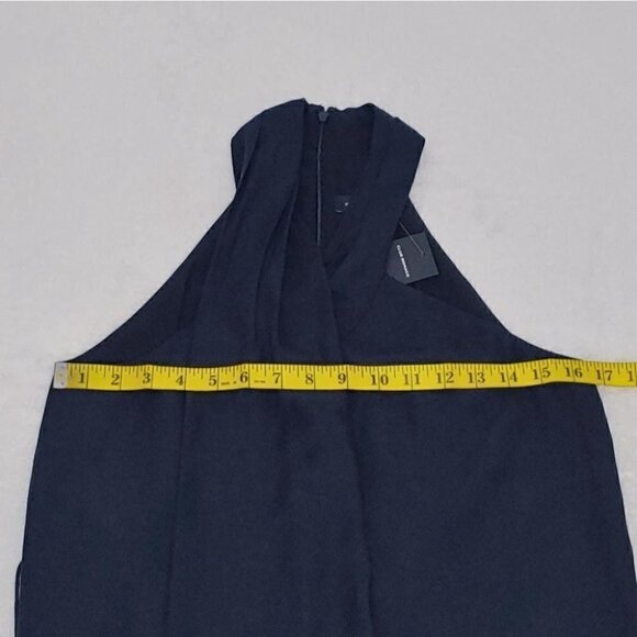 NWT CLUB MONACO Draped pleated cross over belted top - Picture 11 of 16